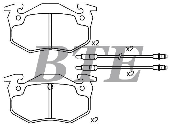 Brake Pad Set:60 00 008 125